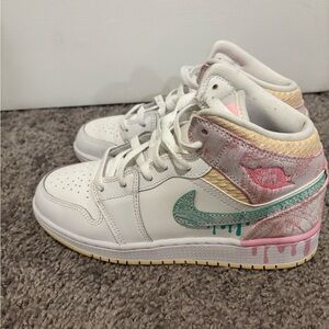 Nike Kids' White and Teal Sneakers